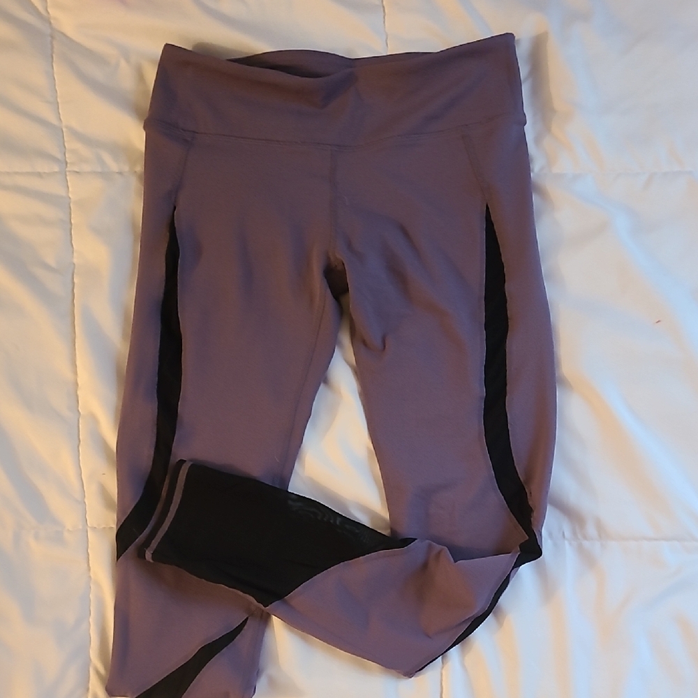 Fabletics Purple and Black Leggings